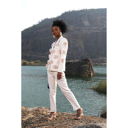 Label Iris Cream Flower Co-Ord (Set of 2)