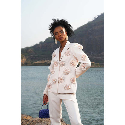 Label Iris Cream Flower Co-Ord (Set of 2)