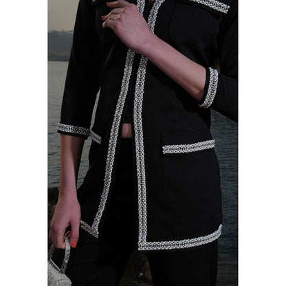 Label Iris Black Pearl Beaded Co-Ord (Set of 2)