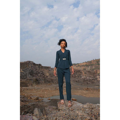 Label Iris Blue Emerald Chain Co-Ord (Set of 2)