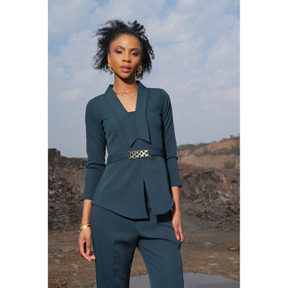 Label Iris Blue Emerald Chain Co-Ord (Set of 2)