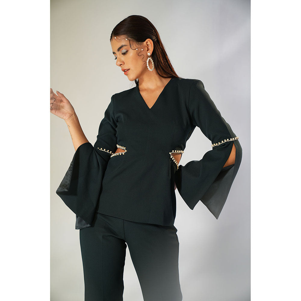 Label Iris Green Emerald Pearl Co-Ord (Set of 2)