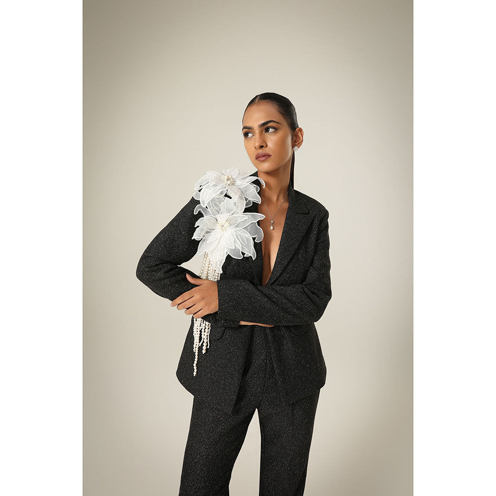 Label Iris Tweed Flower Blazer with Pant (Set of 2)