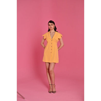 Label Iris Limoncello Solid Mini Dress