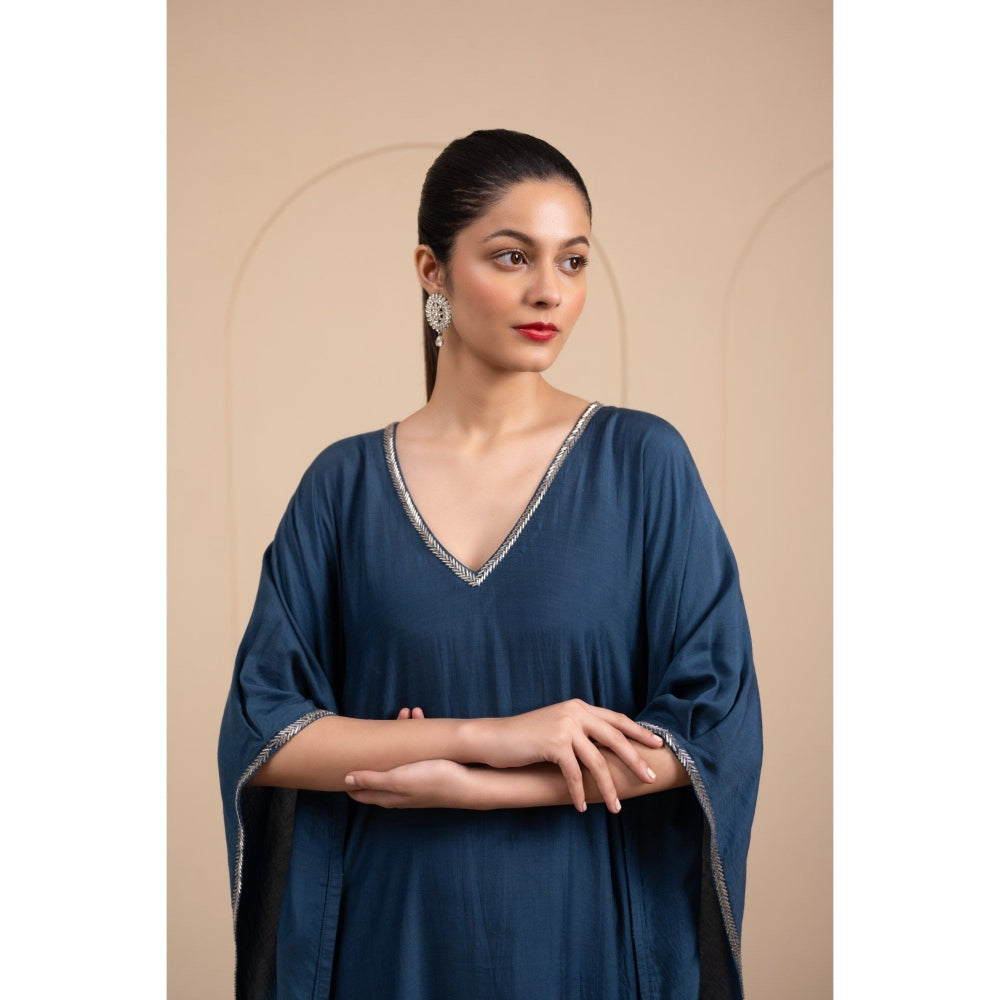 LABEL TANYA CHOPRA Blue Cotton Kaftan