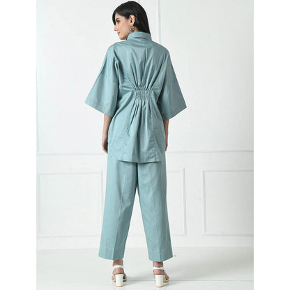 Sunanta Madaan Blue Luxury Cotton Co-Ord (Set of 2)