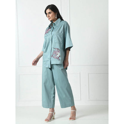 Sunanta Madaan Blue Luxury Cotton Co-Ord (Set of 2)