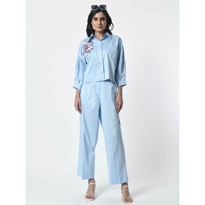 Sunanta Madaan Blue Luxury Cotton Co-Ord (Set of 2)