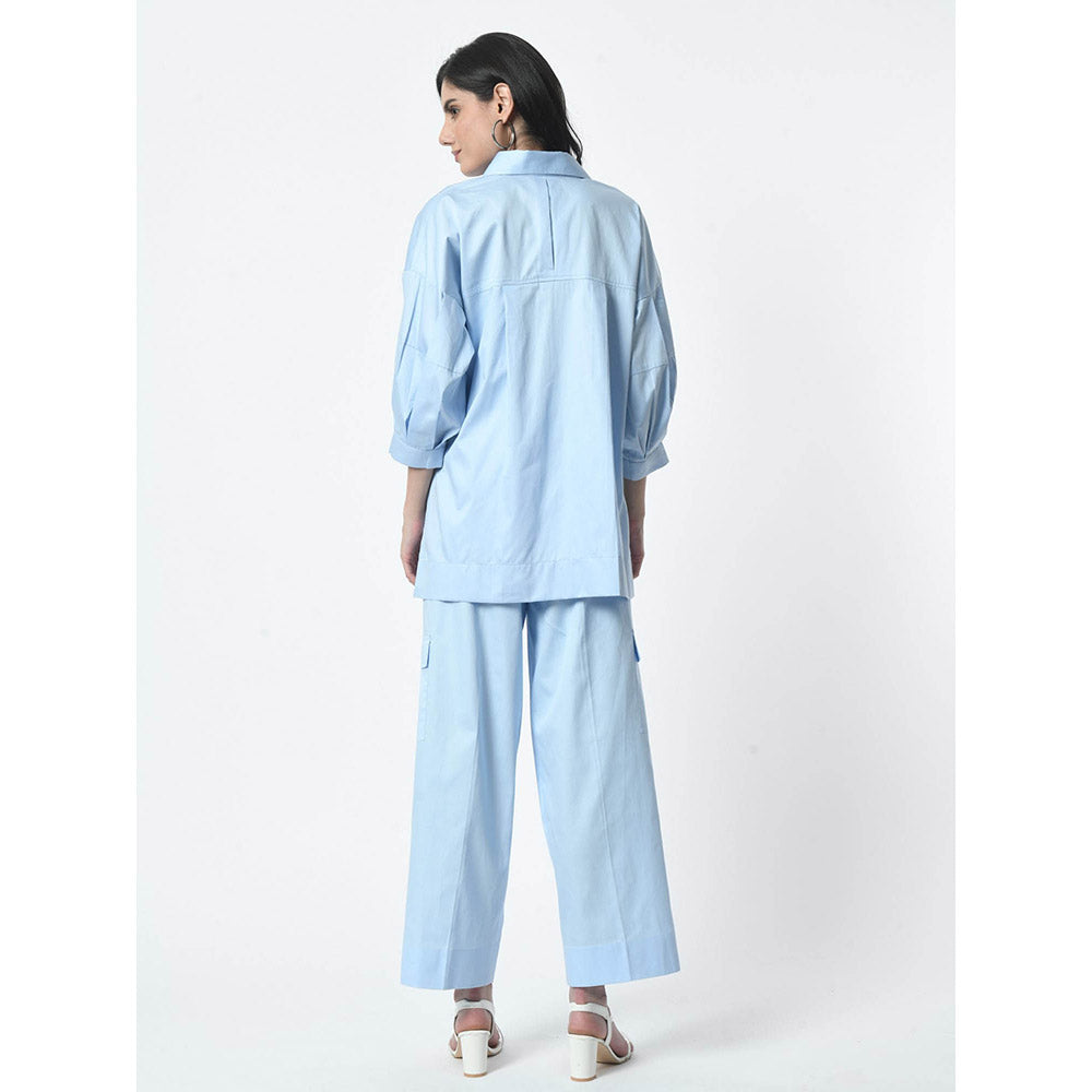 Sunanta Madaan Blue Luxury Cotton Co-Ord (Set of 2)