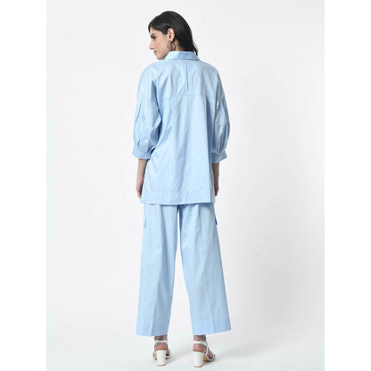 Sunanta Madaan Blue Luxury Cotton Co-Ord (Set of 2)