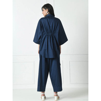 Sunanta Madaan Navy Blue Luxury Cotton Co-Ord (Set of 2)
