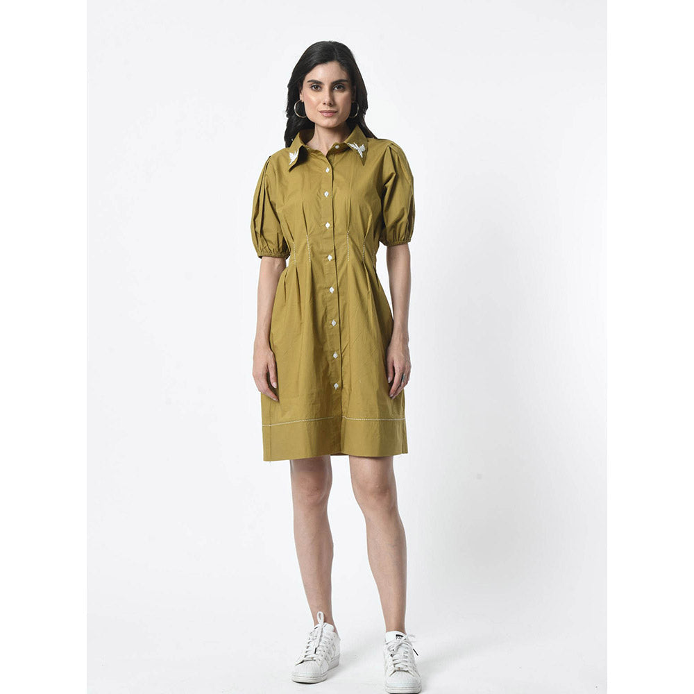 Sunanta Madaan Brown Dress with Hand Embroidery