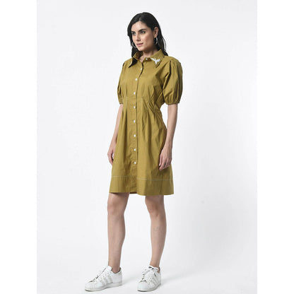 Sunanta Madaan Brown Dress with Hand Embroidery