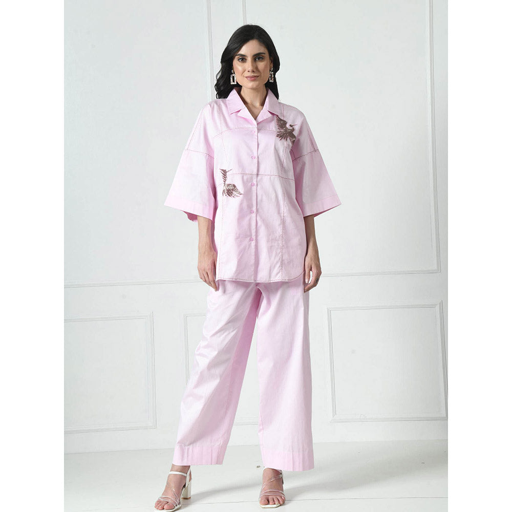 Sunanta Madaan Pink Luxury Cotton Co-Ord (Set of 2)