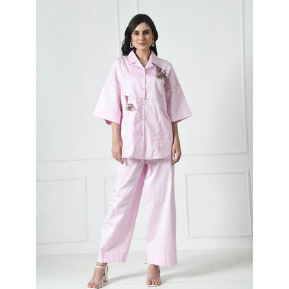 Sunanta Madaan Pink Luxury Cotton Co-Ord (Set of 2)