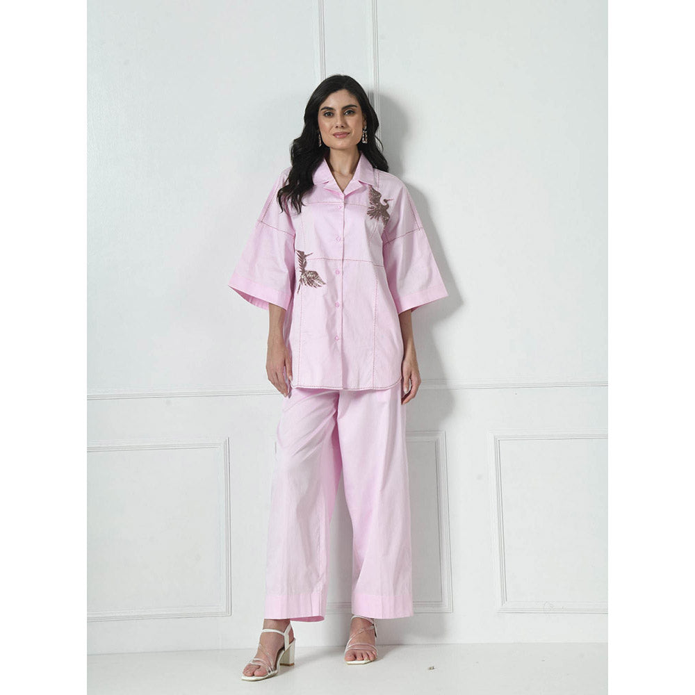 Sunanta Madaan Pink Luxury Cotton Co-Ord (Set of 2)