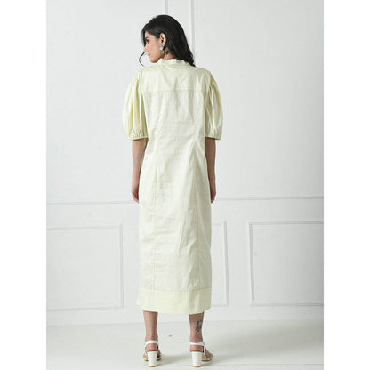 Sunanta Madaan Off White Dress with Hand Embroidery