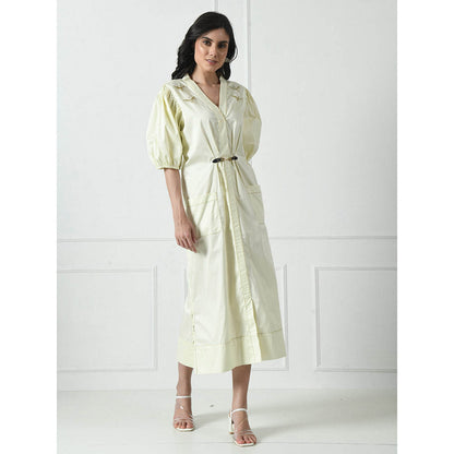 Sunanta Madaan Off White Dress with Hand Embroidery
