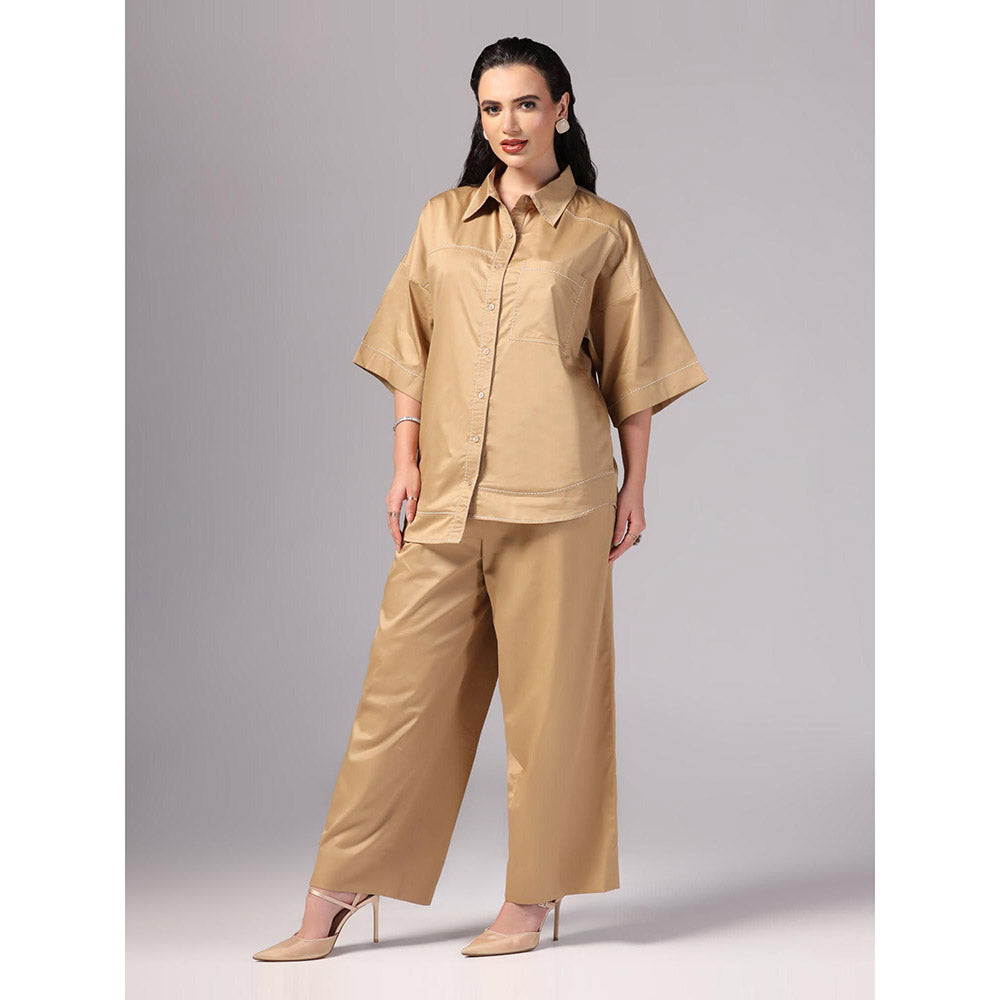 Sunanta Madaan Beige Colour Co-Ord (Set of 2)