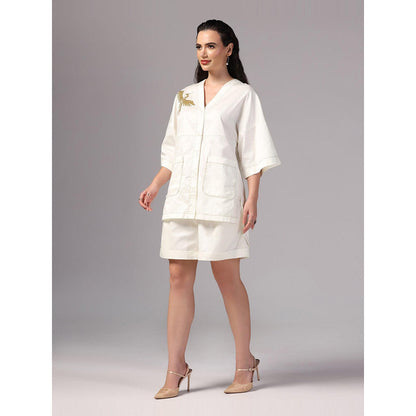 Sunanta Madaan Ivory Colour Co-Ord (Set of 2)