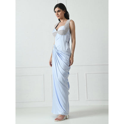 Sunanta Madaan Blue Indo Western Gown