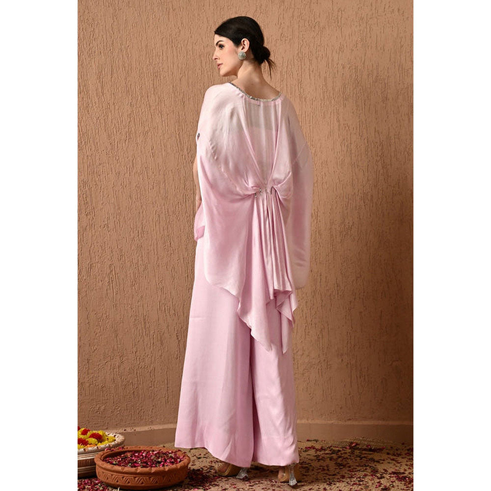 Sunanta Madaan Pink Kaftan Top with Palazzo
