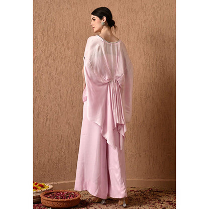 Sunanta Madaan Pink Kaftan Top with Palazzo