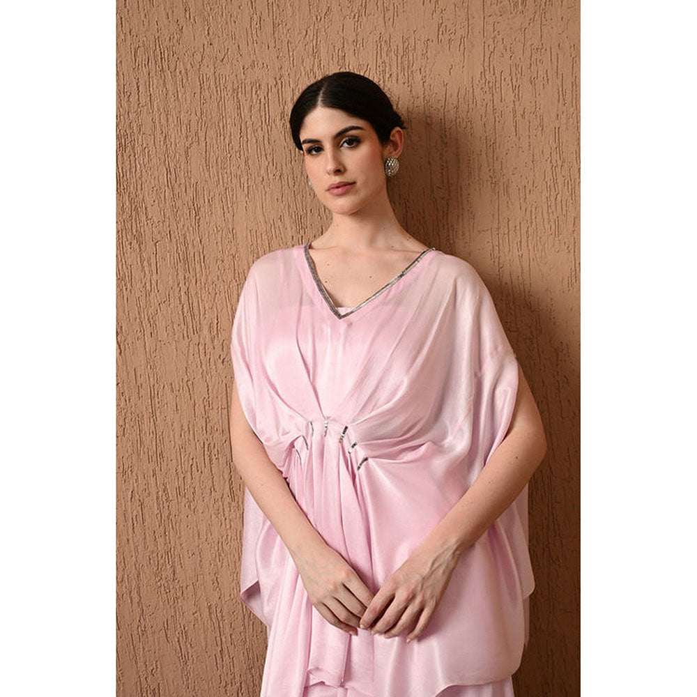 Sunanta Madaan Pink Kaftan Top with Palazzo