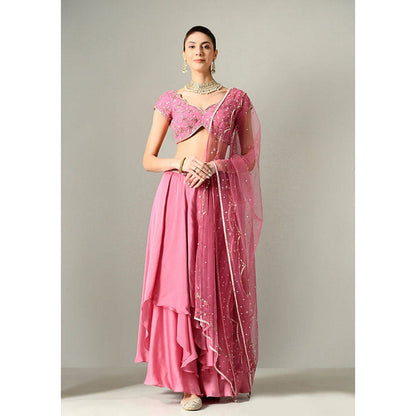 Sunanta Madaan Mauve Lehenga with Blouse and Dupatta