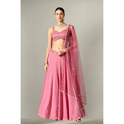 Sunanta Madaan Mauve Lehenga Choli with Dupatta
