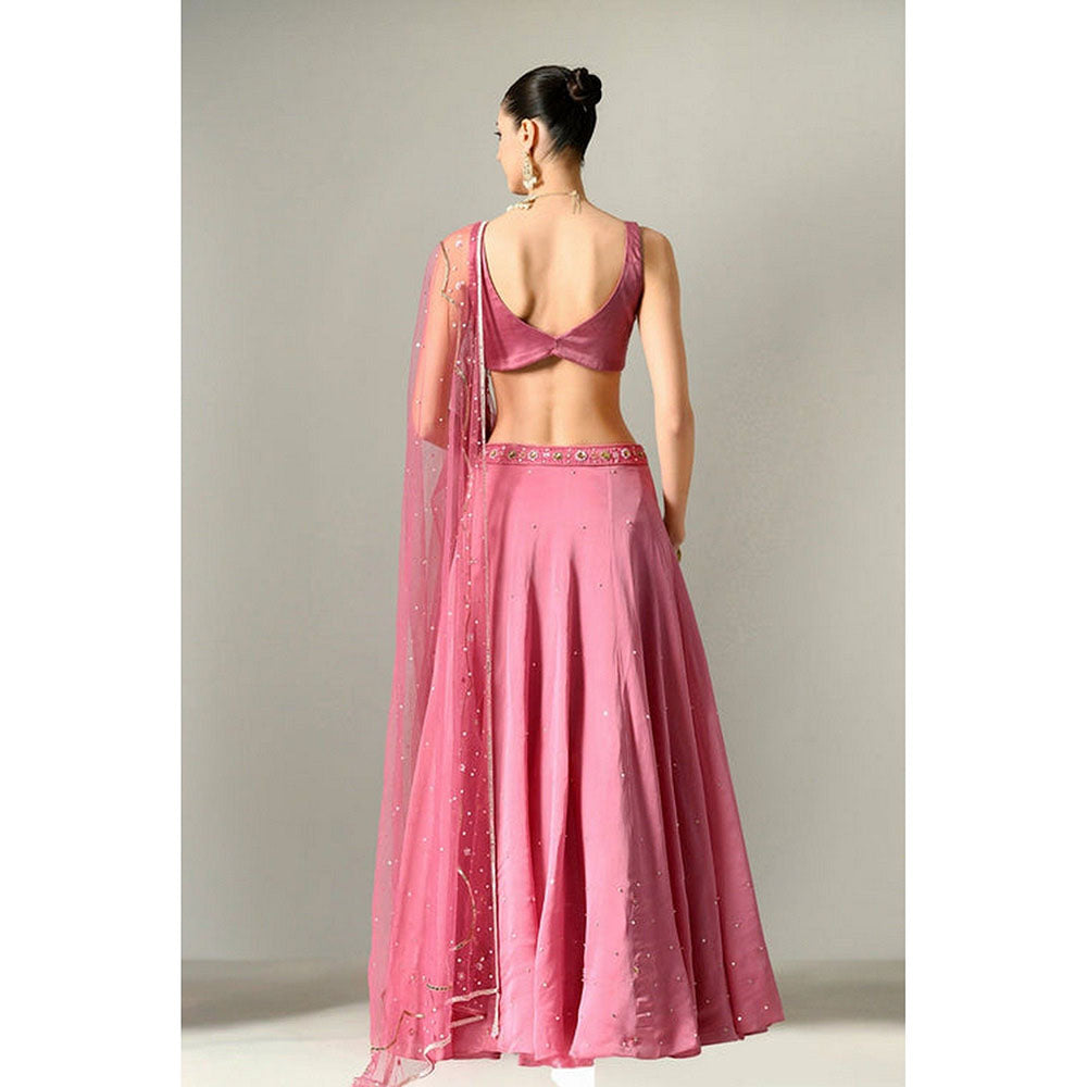 Sunanta Madaan Mauve Lehenga Choli with Dupatta