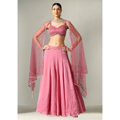 Sunanta Madaan Mauve Lehenga Choli with Dupatta