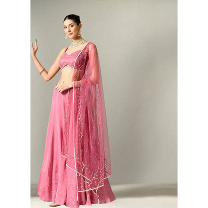 Sunanta Madaan Mauve Lehenga Choli with Dupatta