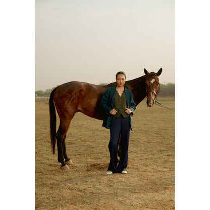 LABEL RAASA Green Bay Blazer with Pant (Set of 2)