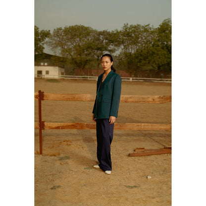 LABEL RAASA Green Bay Blazer with Pant (Set of 2)