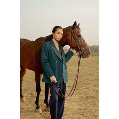 LABEL RAASA Green Bay Blazer with Pant (Set of 2)