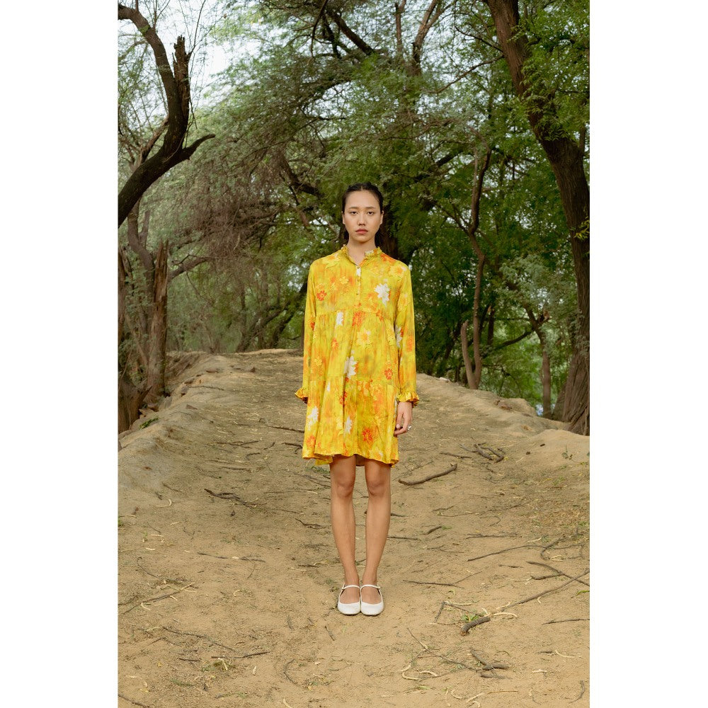 LABEL RAASA Yellow Cove Dress