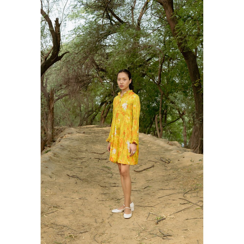 LABEL RAASA Yellow Cove Dress