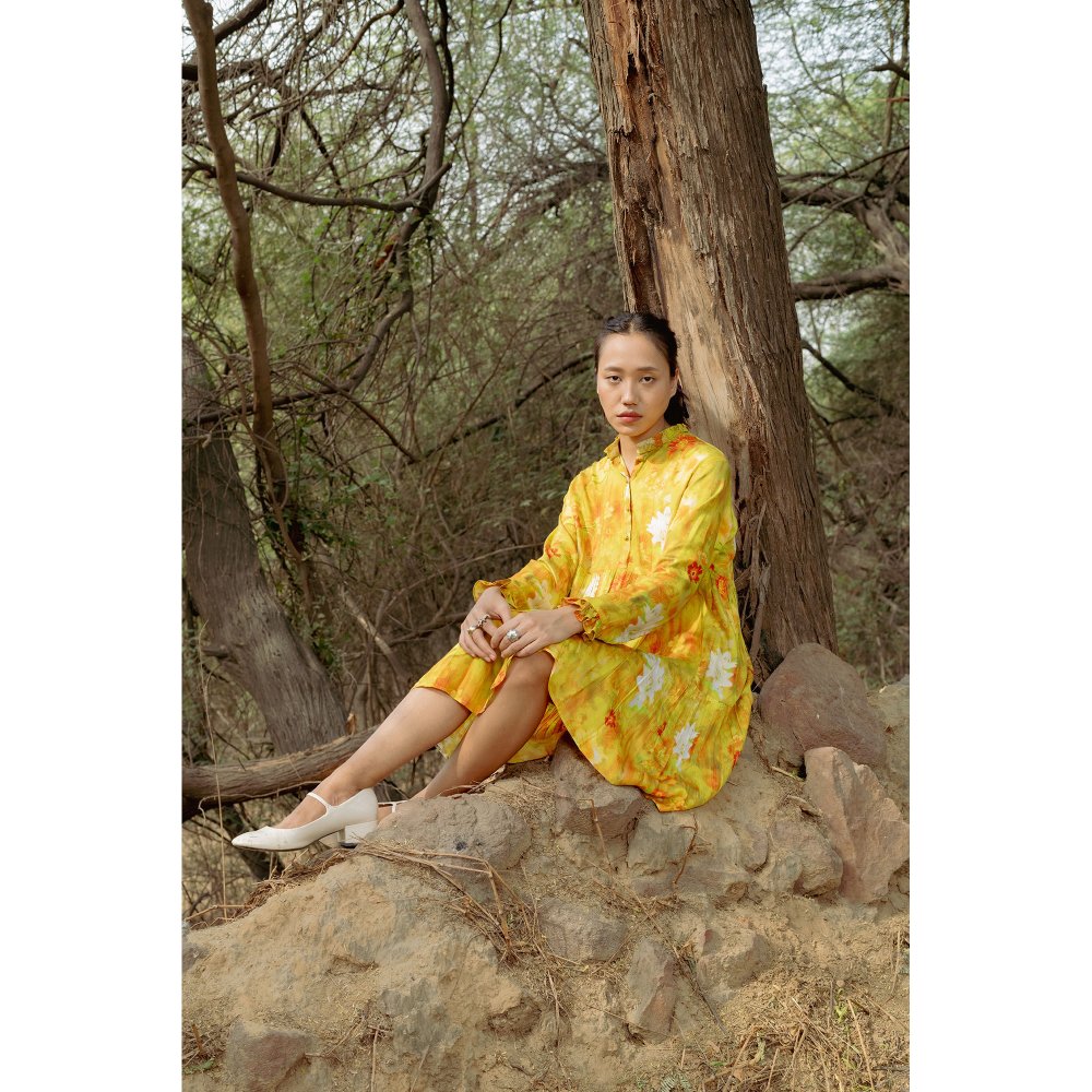 LABEL RAASA Yellow Cove Dress