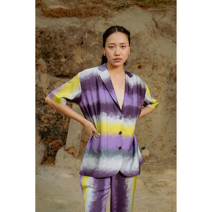 LABEL RAASA Purple Yuna Co-Ord (Set of 2)