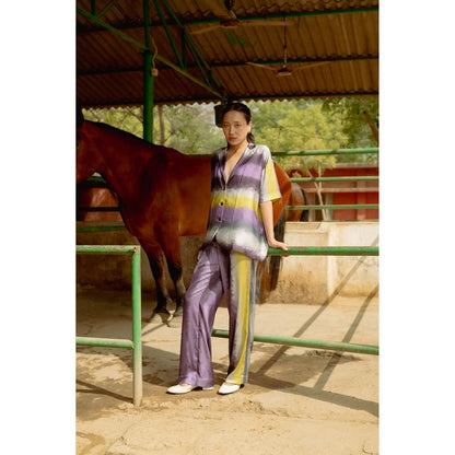 LABEL RAASA Purple Yuna Co-Ord (Set of 2)