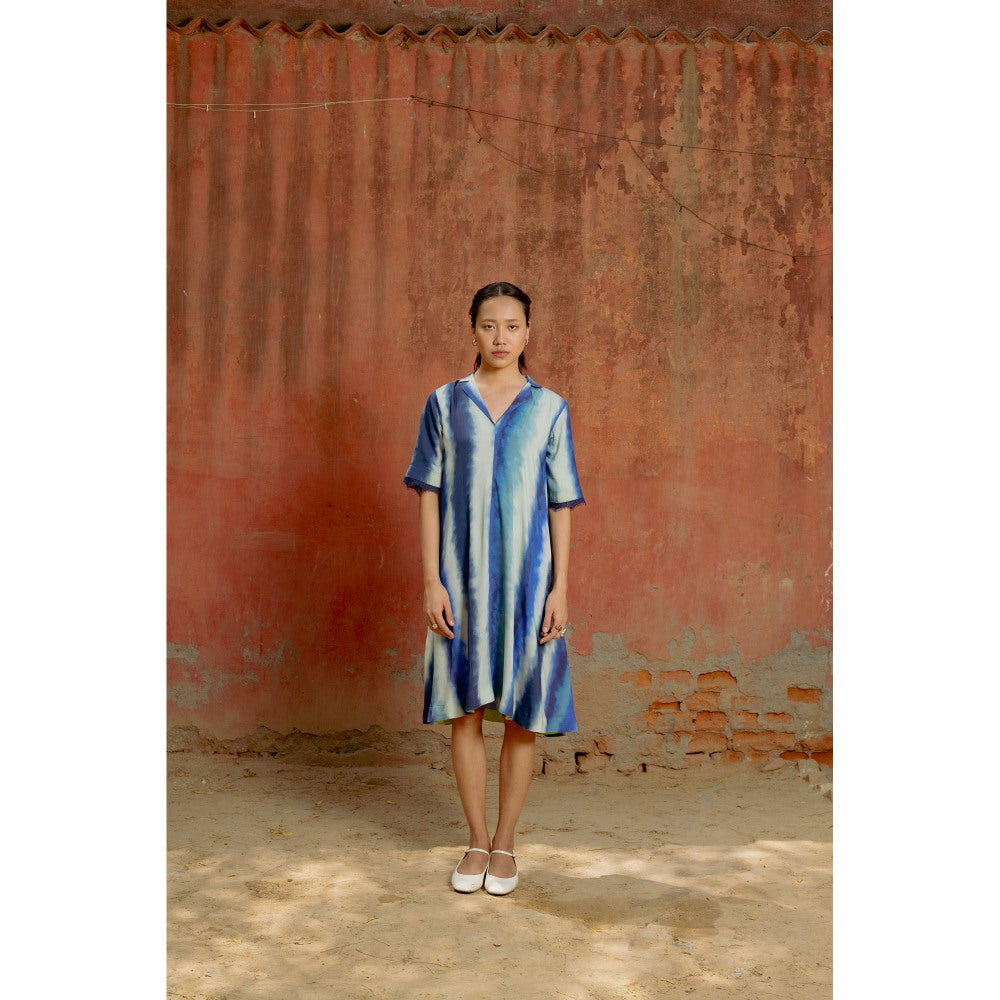LABEL RAASA Blue Sol Dress