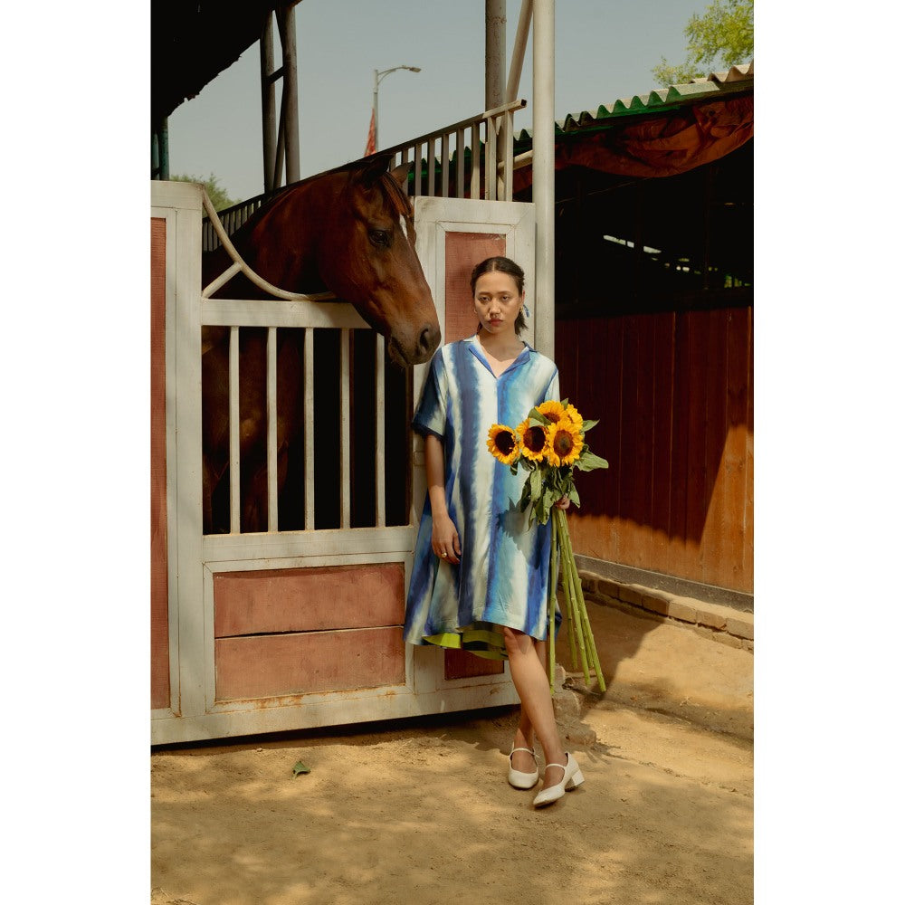 LABEL RAASA Blue Sol Dress