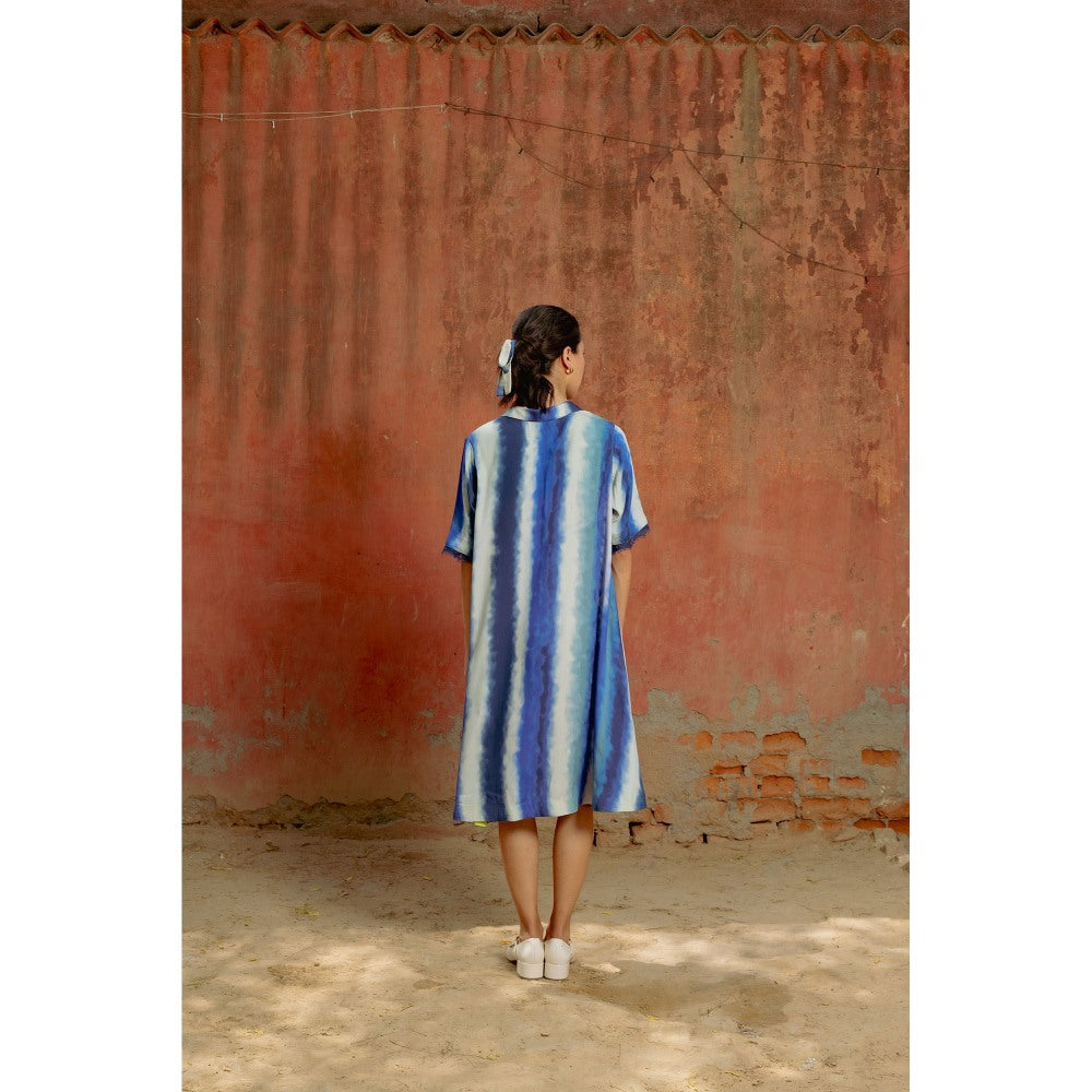 LABEL RAASA Blue Sol Dress