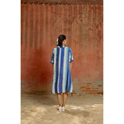 LABEL RAASA Blue Sol Dress