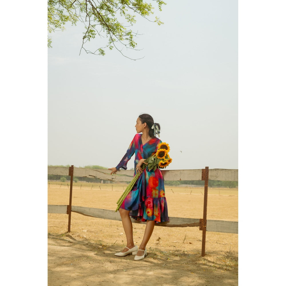 LABEL RAASA Multi-Colour Vale Dress