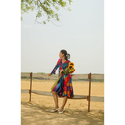 LABEL RAASA Multi-Colour Vale Dress