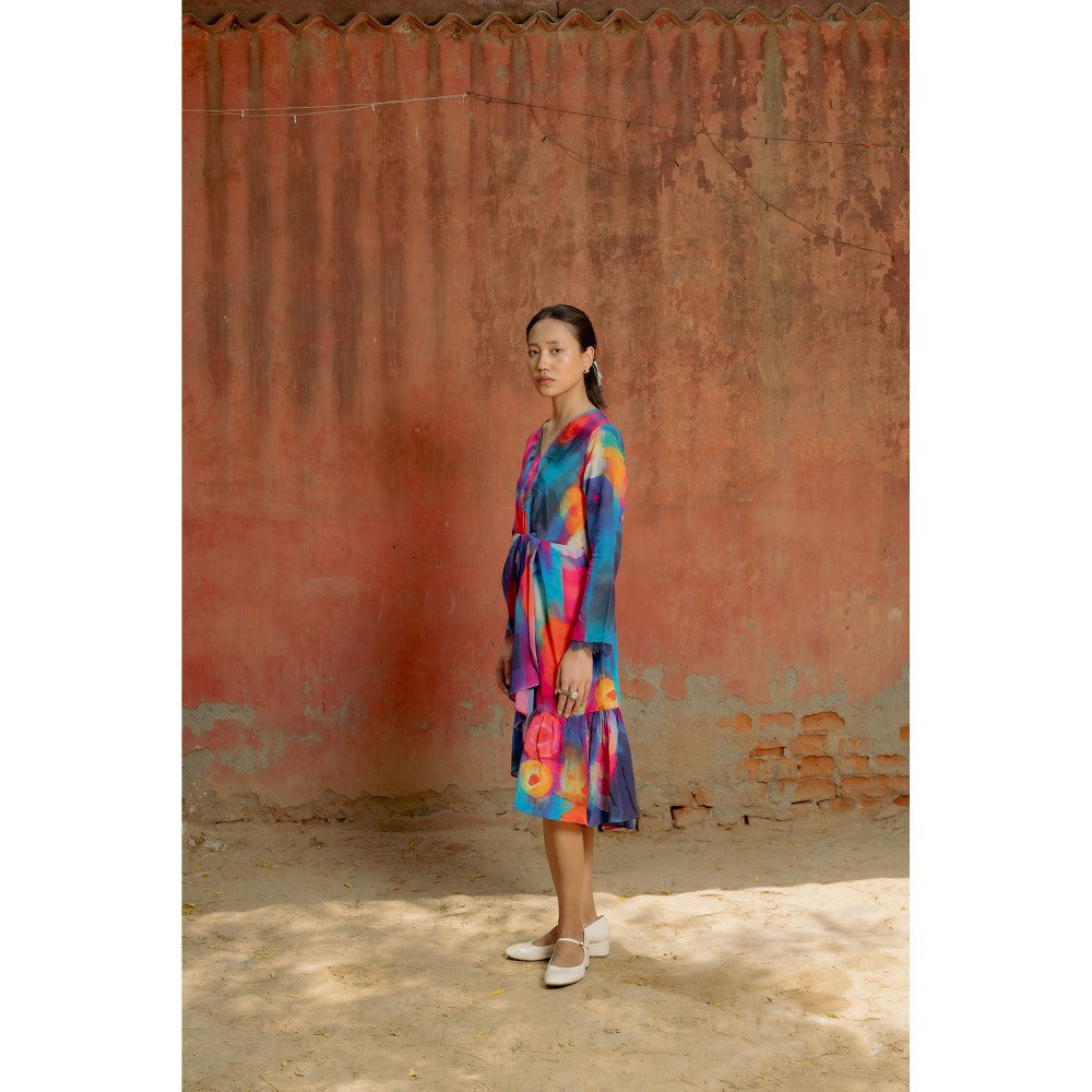LABEL RAASA Multi-Colour Vale Dress