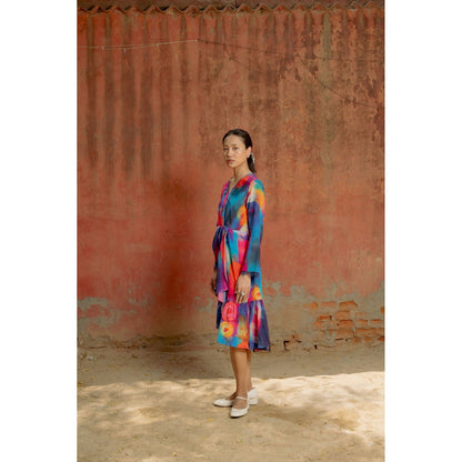 LABEL RAASA Multi-Colour Vale Dress