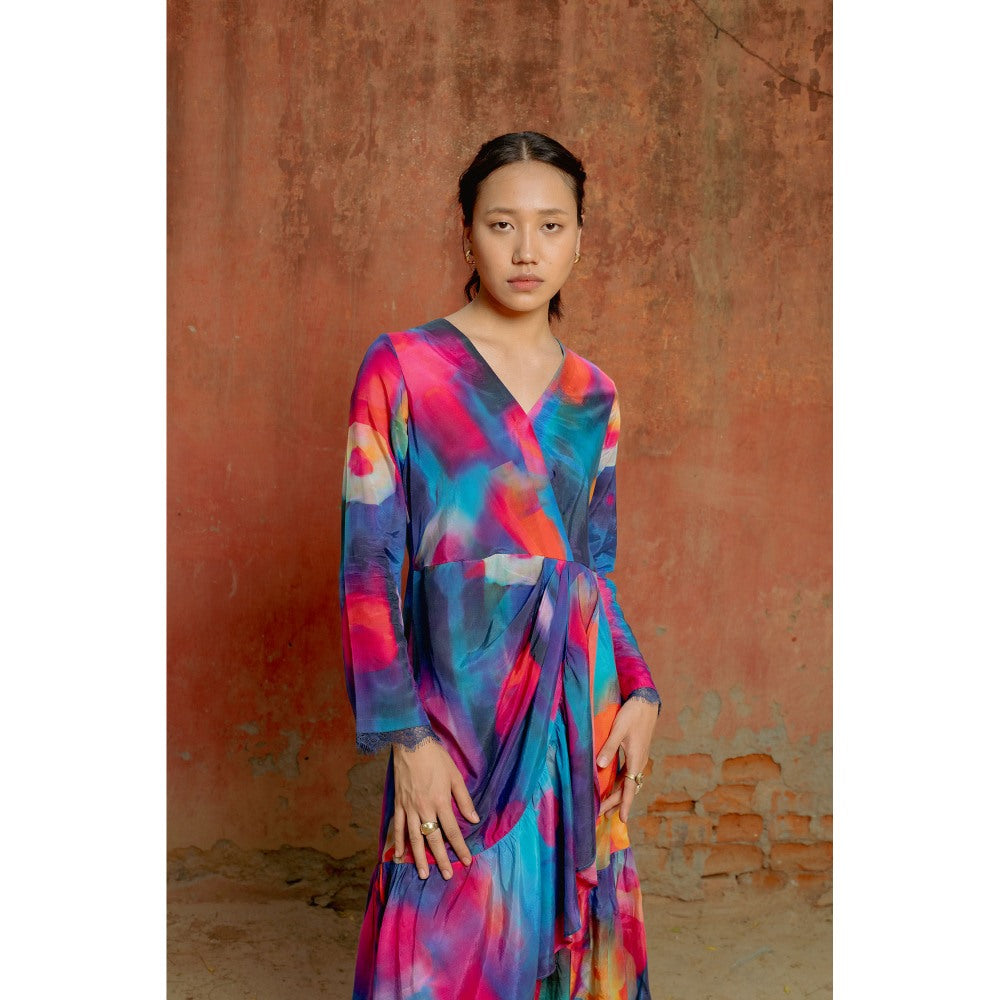 LABEL RAASA Multi-Colour Vale Dress